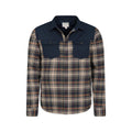 Green - Pack Shot - Mountain Warehouse Mens Flannel Padded Shirt Jacket
