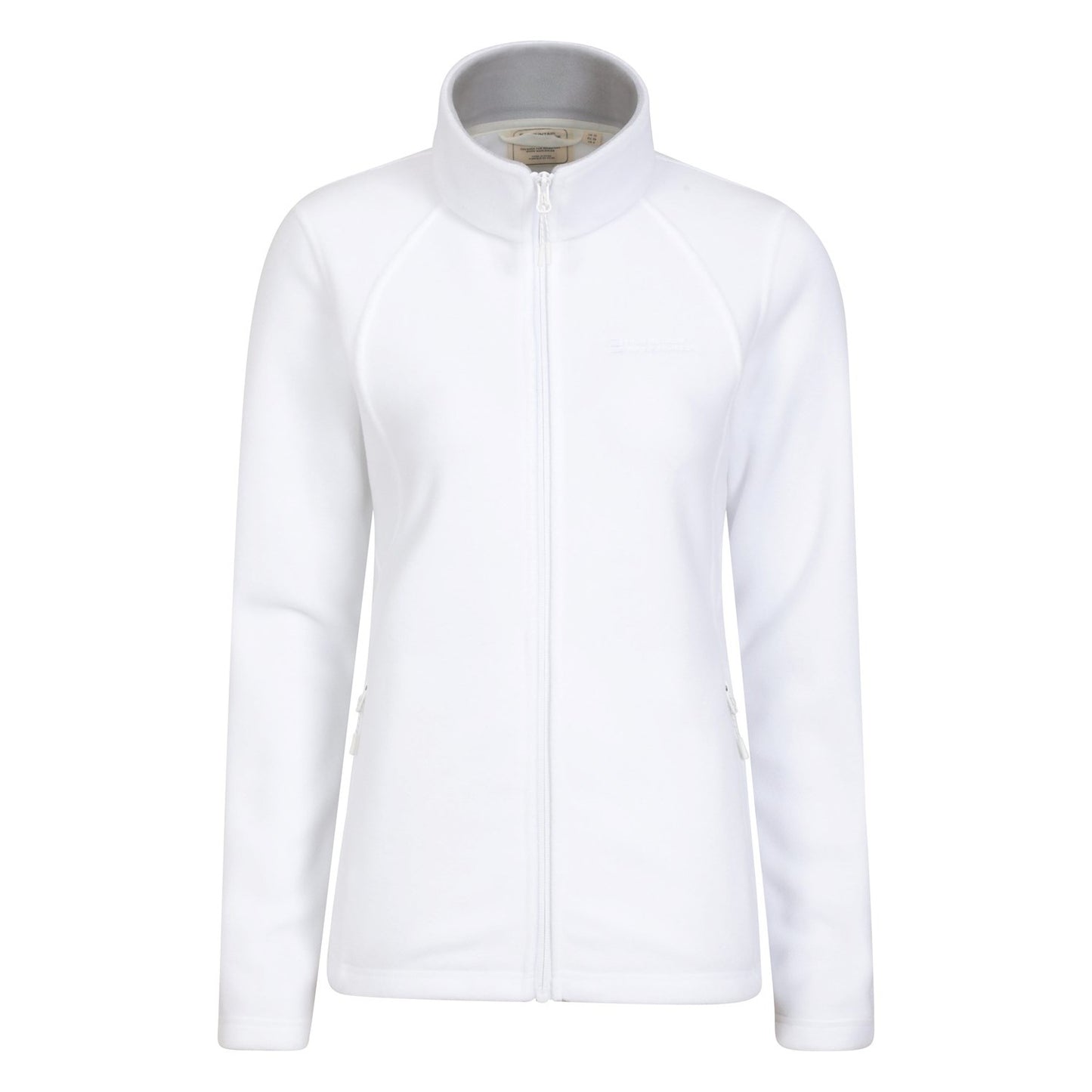 White - Front - Mountain Warehouse Womens-Ladies Sky Full Zip Fleece Jacket