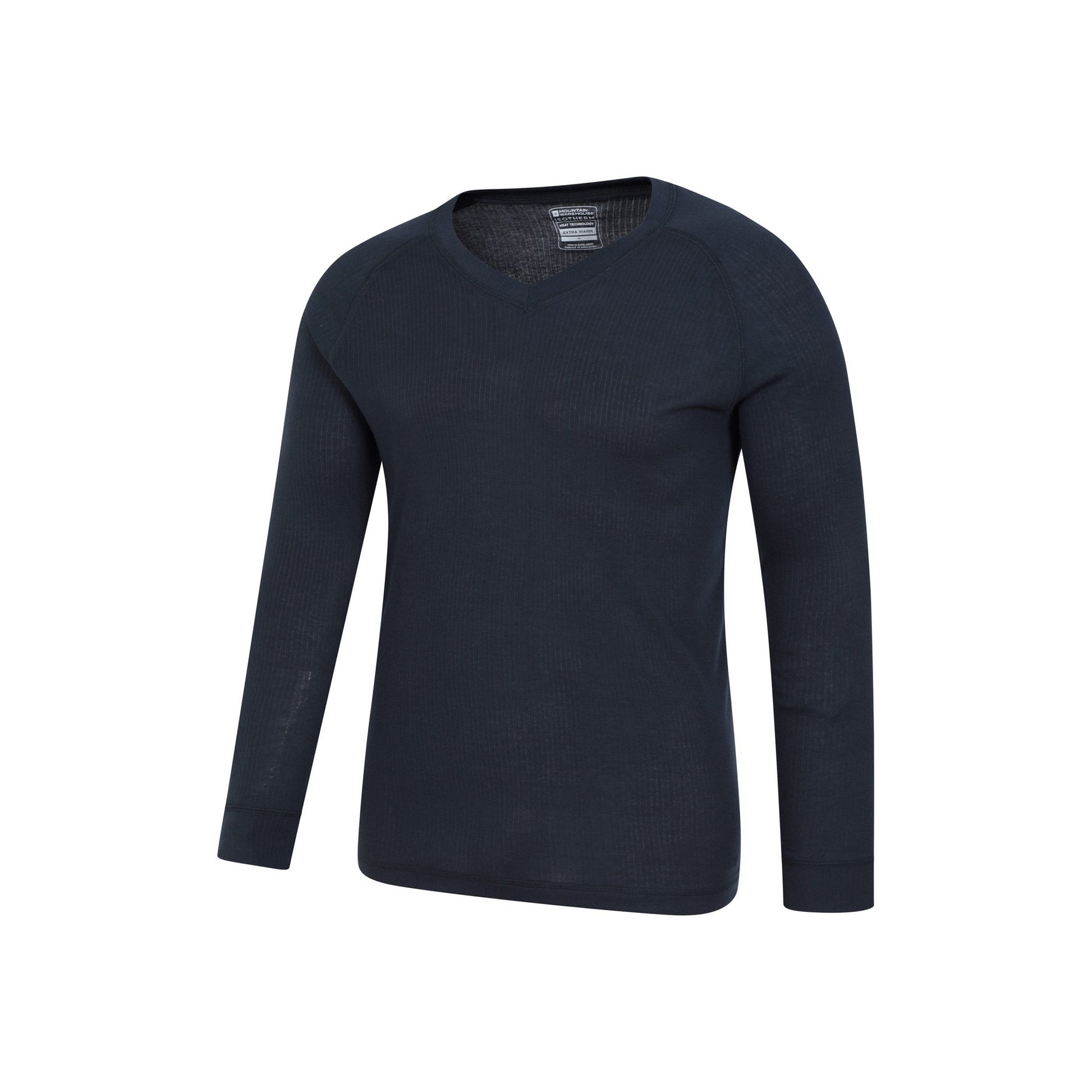 Navy - Side - Mountain Warehouse Mens Talus V Neck Thermal Top
