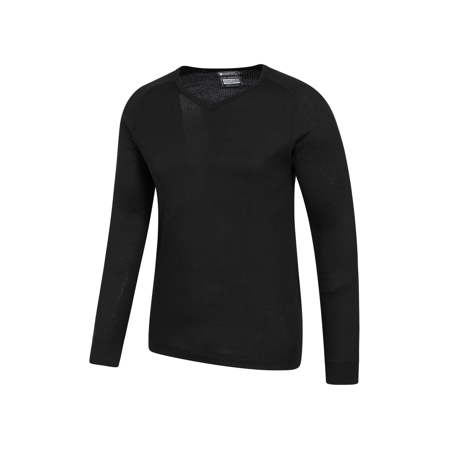 Black - Side - Mountain Warehouse Mens Talus V Neck Thermal Top