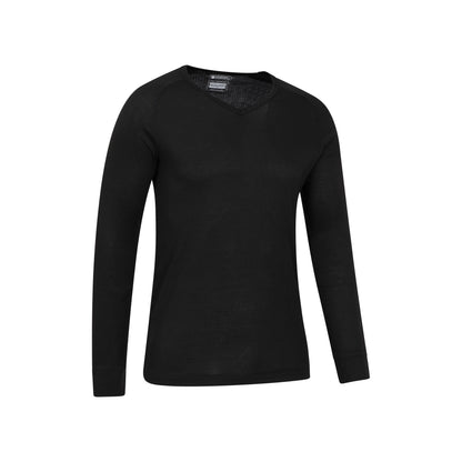Black - Lifestyle - Mountain Warehouse Mens Talus V Neck Thermal Top