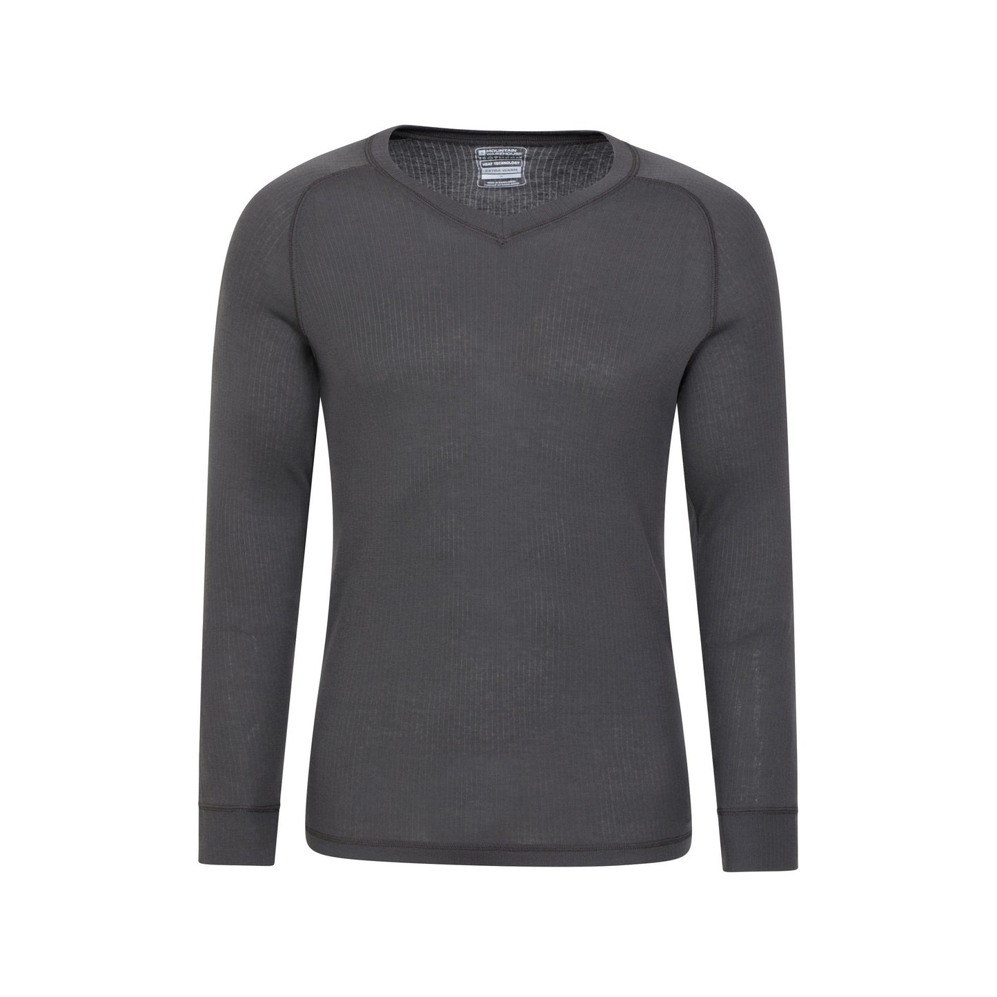 Grey - Front - Mountain Warehouse Mens Talus V Neck Thermal Top