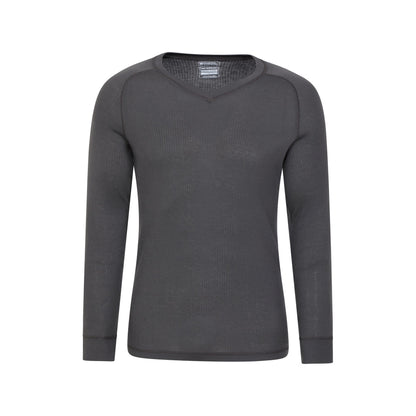 Grey - Front - Mountain Warehouse Mens Talus V Neck Thermal Top