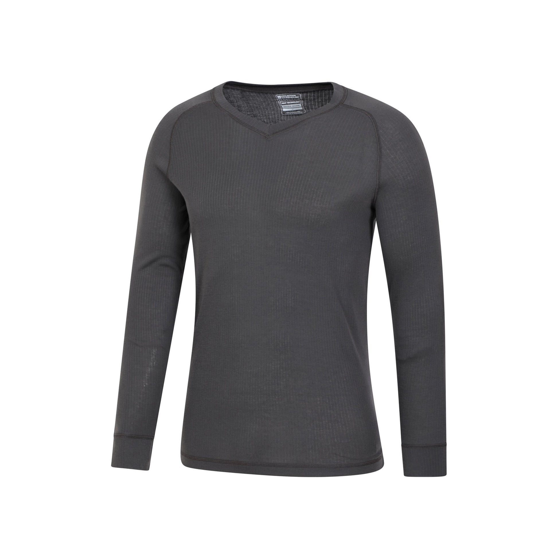 Grey - Side - Mountain Warehouse Mens Talus V Neck Thermal Top