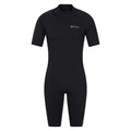 Black - Front - Mountain Warehouse Mens Shorty Wetsuit