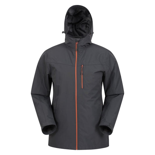Dark Grey - Front - Mountain Warehouse Mens Brisk Extreme Waterproof Jacket
