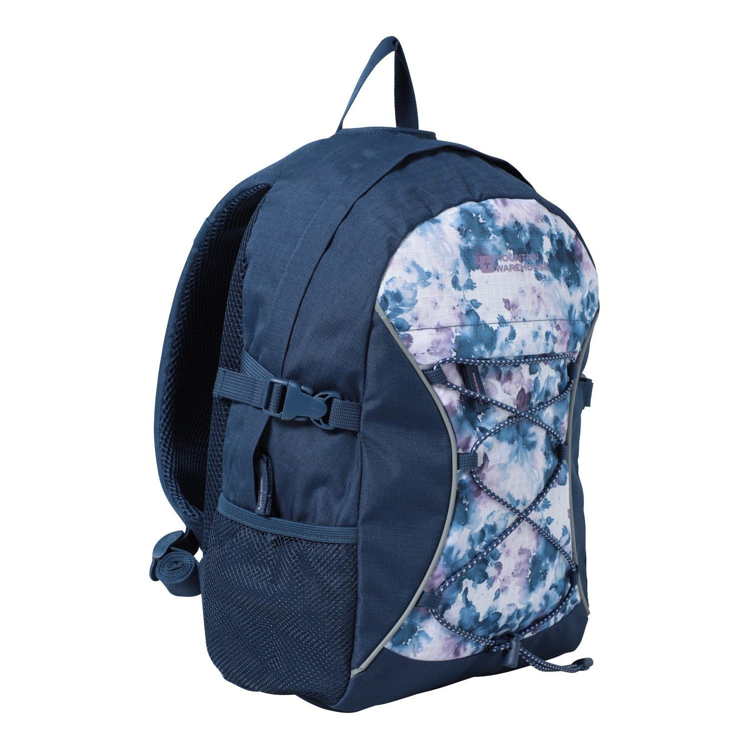 Purple - Side - Mountain Warehouse Bolt Patterned 18L Backpack