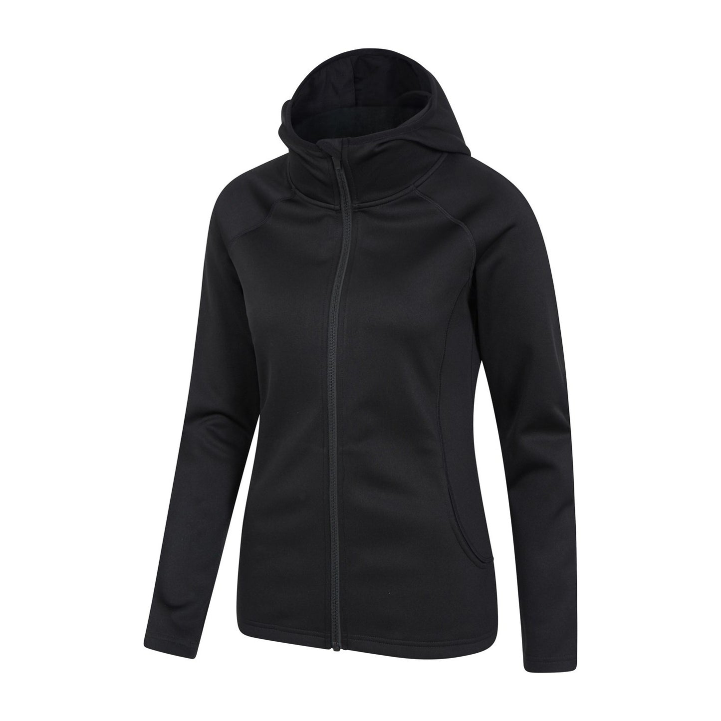 Black - Side - Mountain Warehouse Womens-Ladies Dynamic Chakra IsoCool Full Zip Hoodie