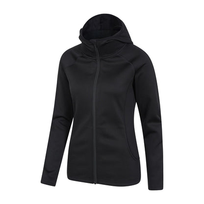 Black - Side - Mountain Warehouse Womens-Ladies Dynamic Chakra IsoCool Full Zip Hoodie