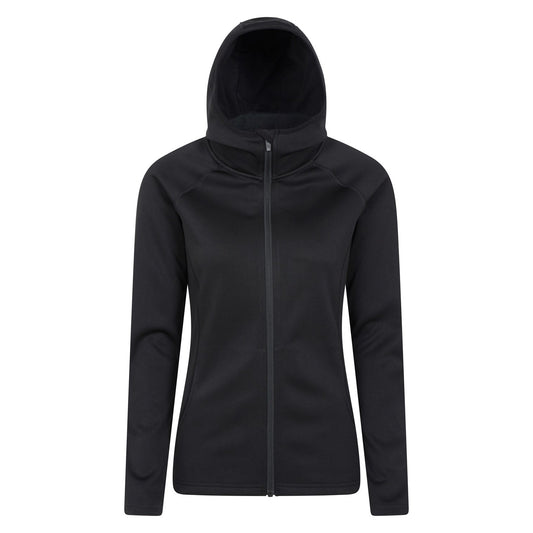 Black - Front - Mountain Warehouse Womens-Ladies Dynamic Chakra IsoCool Full Zip Hoodie
