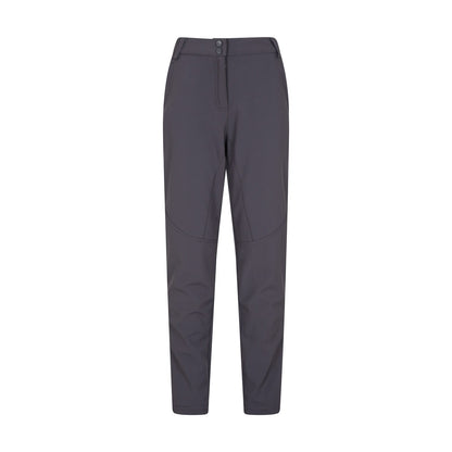 Grey - Front - Mountain Warehouse Womens-Ladies Sierra Softshell Ski Trousers