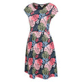 Navy-Pink - Lifestyle - Mountain Warehouse Womens-Ladies Sorrento Leaves UV Protection Short-Sleeved Dress