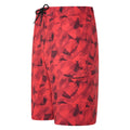 Red - Side - Mountain Warehouse Mens Printed Swim Shorts