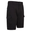 Black - Side - Mountain Warehouse Mens Lakeside Cargo Shorts (Pack of 2)