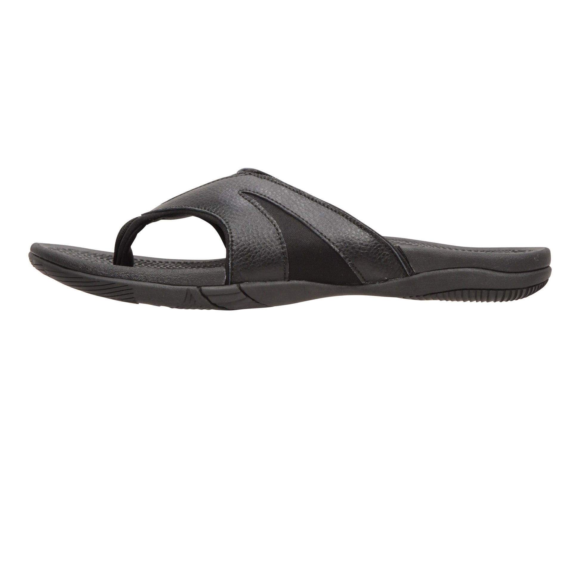 Black - Lifestyle - Mountain Warehouse Mens Leather Flip Flops