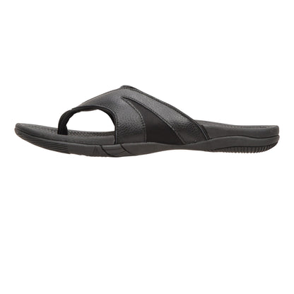 Black - Lifestyle - Mountain Warehouse Mens Leather Flip Flops