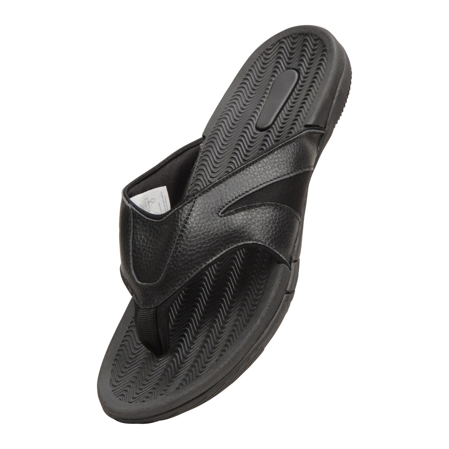Black - Front - Mountain Warehouse Mens Leather Flip Flops