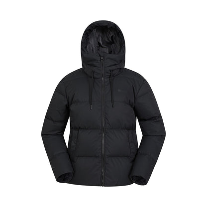 Black - Front - Mountain Warehouse Womens-Ladies Cosy Extreme Short Down Jacket