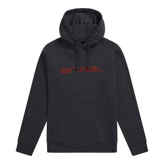 Dark Grey - Front - Animal Mens Rocky Organic Hoodie