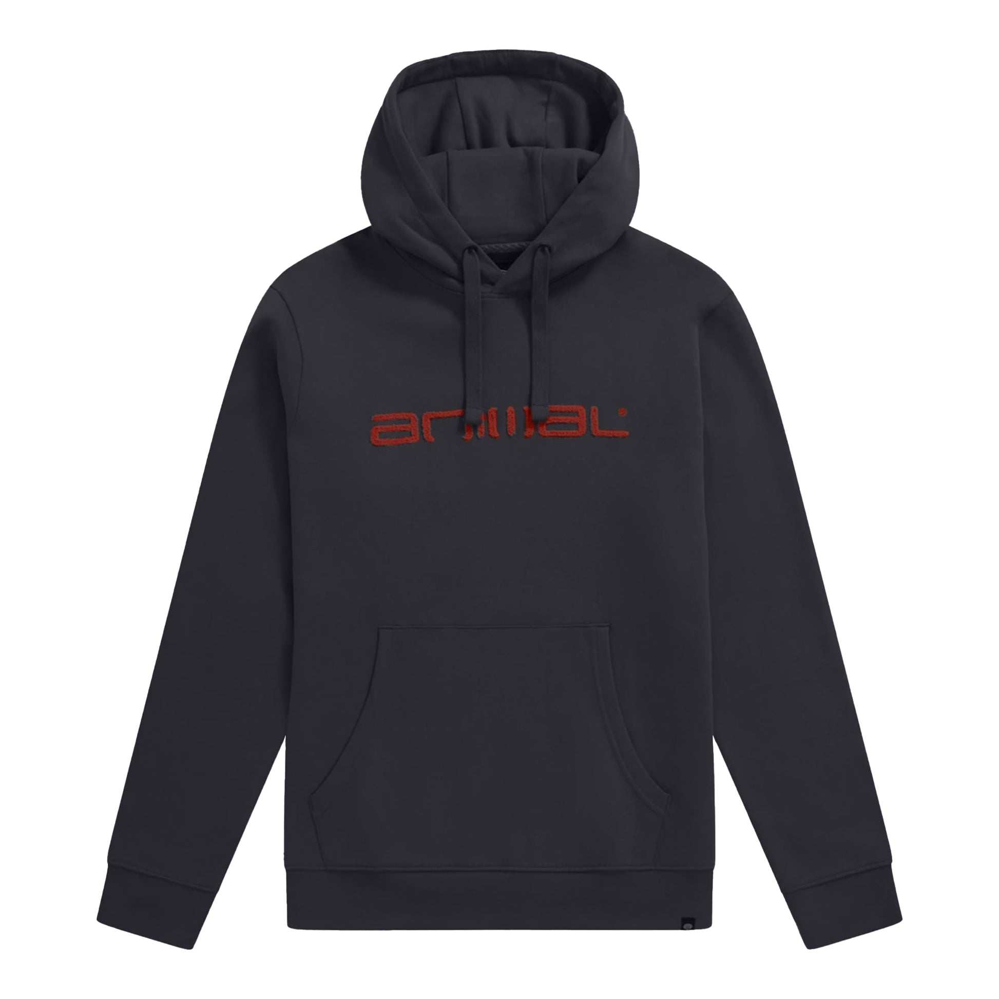 Dark Grey - Front - Animal Mens Rocky Organic Hoodie