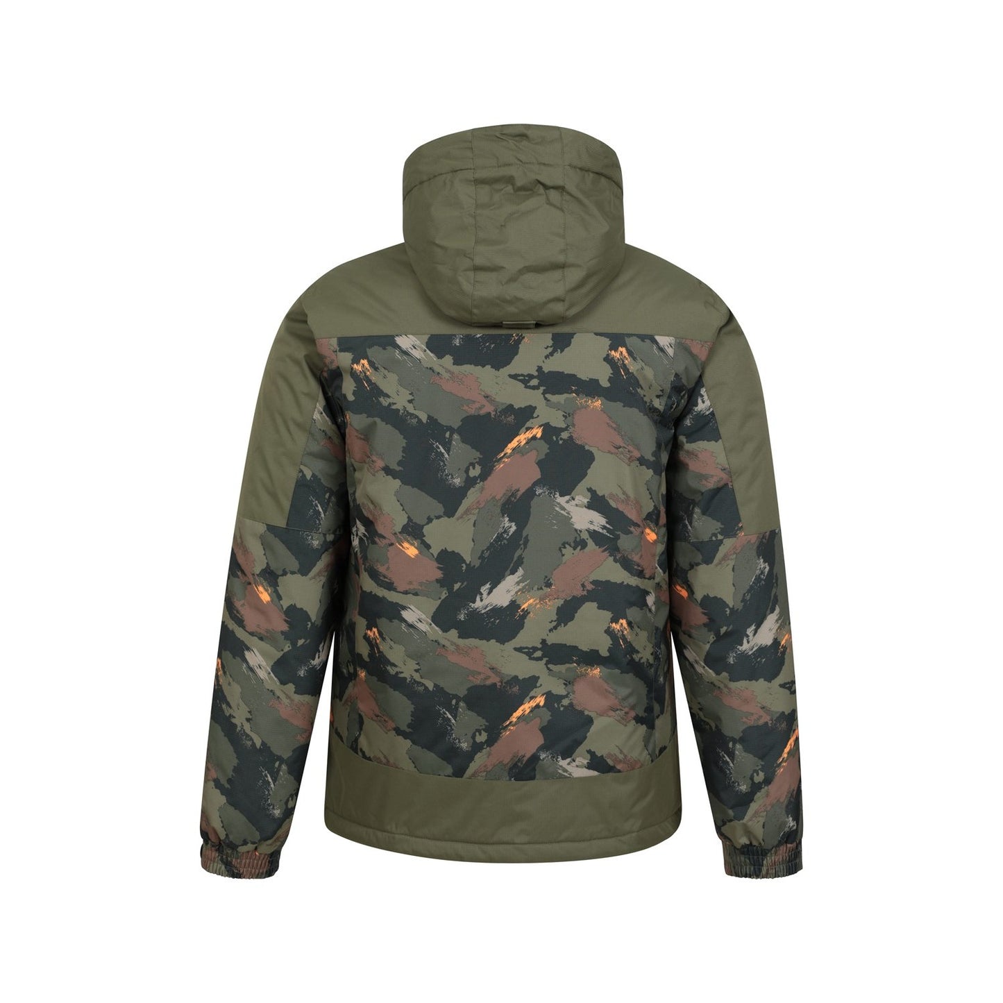 Dark Khaki - Back - Mountain Warehouse Mens Shadow II Printed Ski Jacket