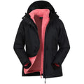 Black - Pack Shot - Mountain Warehouse Womens-Ladies Thunderstorm 3 in 1 Waterproof Jacket