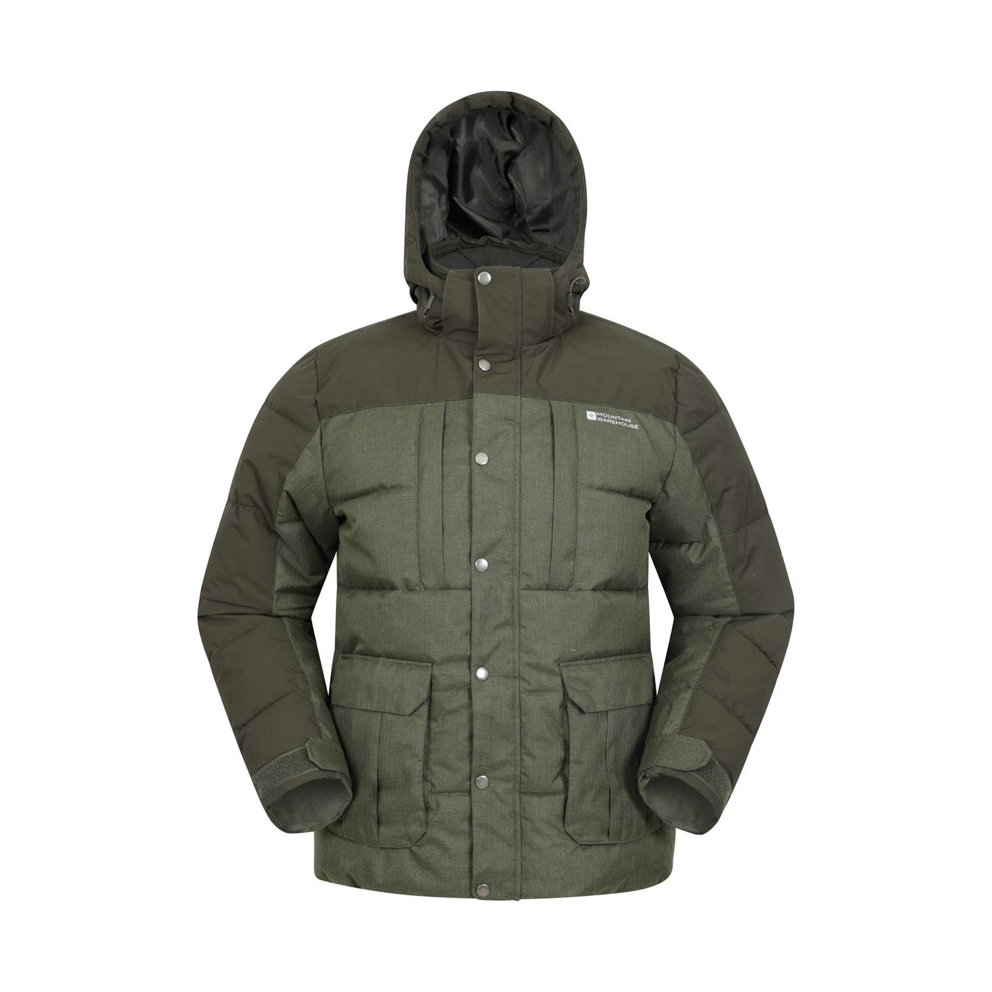 Khaki Green - Front - Mountain Warehouse Mens Shock Padded Jacket