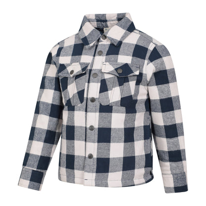 Navy - Side - Mountain Warehouse Childrens-Kids Orion Shirt Jacket