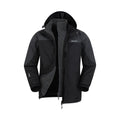 Grey - Pack Shot - Mountain Warehouse Mens Storm III 3 in 1 Waterproof Jacket