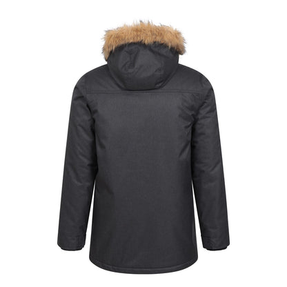 Black - Back - Mountain Warehouse Mens Gorge II Long Jacket