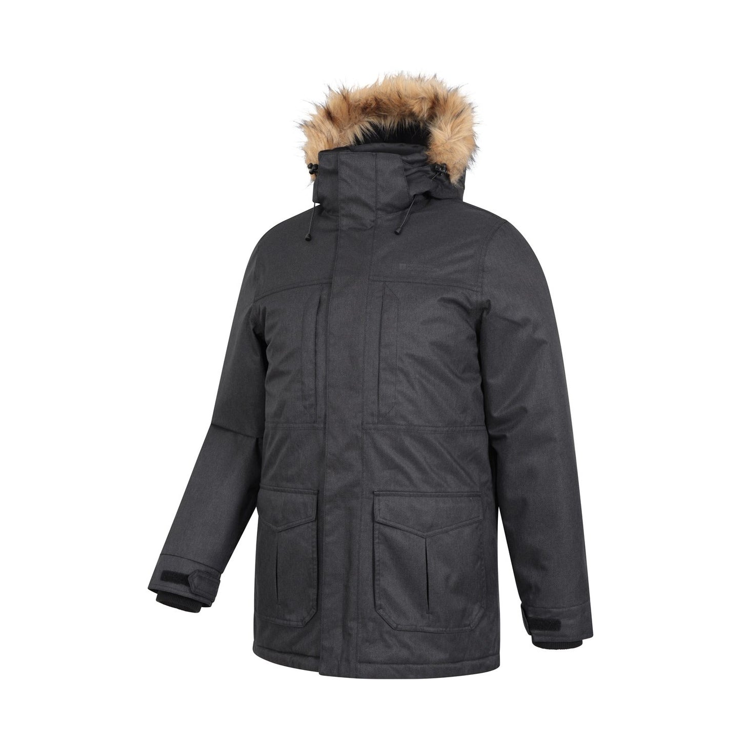 Black - Side - Mountain Warehouse Mens Gorge II Long Jacket