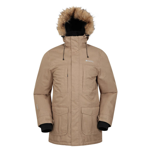 Stone - Front - Mountain Warehouse Mens Gorge II Long Jacket