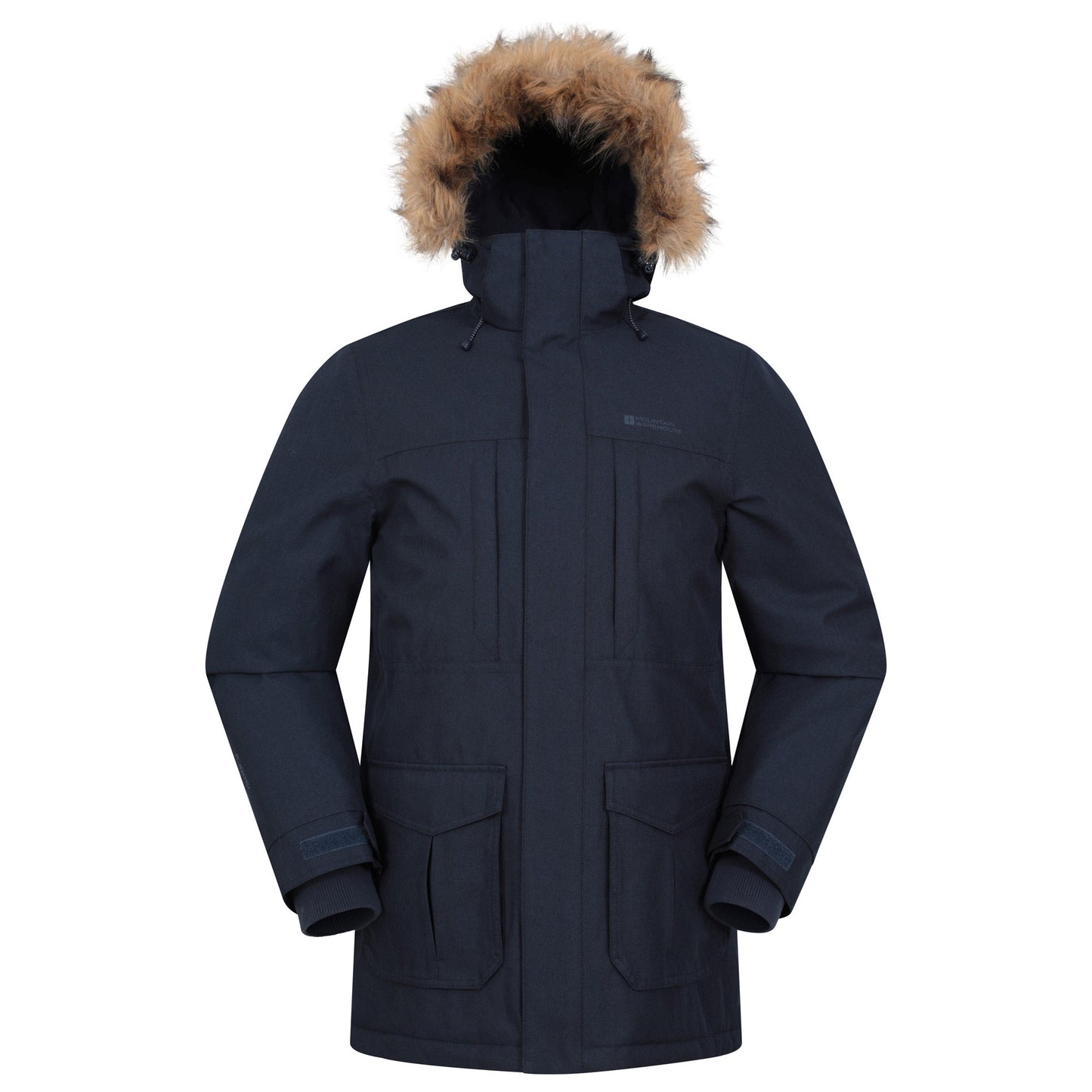 Navy - Front - Mountain Warehouse Mens Gorge II Long Jacket