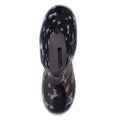 Fuchsia-Black-White - Pack Shot - Mountain Warehouse Childrens-Kids Splash Wellington Boots