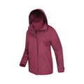 Burgundy - Side - Mountain Warehouse Womens-Ladies Fell II 3 In 1 Jacket