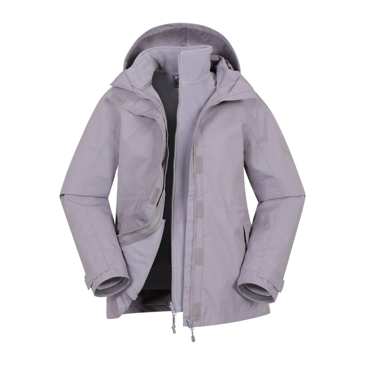 Dusky Purple - Pack Shot - Mountain Warehouse Womens-Ladies Fell II 3 In 1 Jacket
