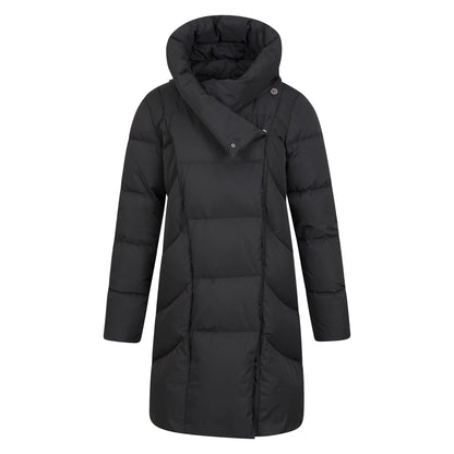 Black - Pack Shot - Mountain Warehouse Womens-Ladies Cosy Extreme II Wrap Down Jacket