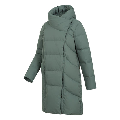 Dark Khaki - Side - Mountain Warehouse Womens-Ladies Cosy Extreme II Wrap Down Jacket