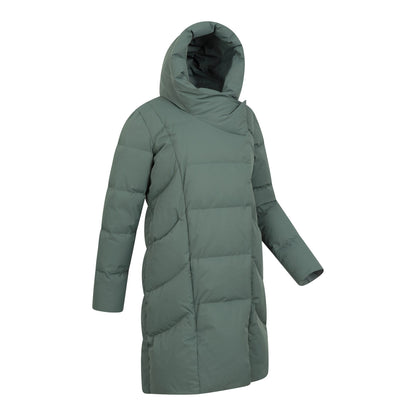 Dark Khaki - Lifestyle - Mountain Warehouse Womens-Ladies Cosy Extreme II Wrap Down Jacket