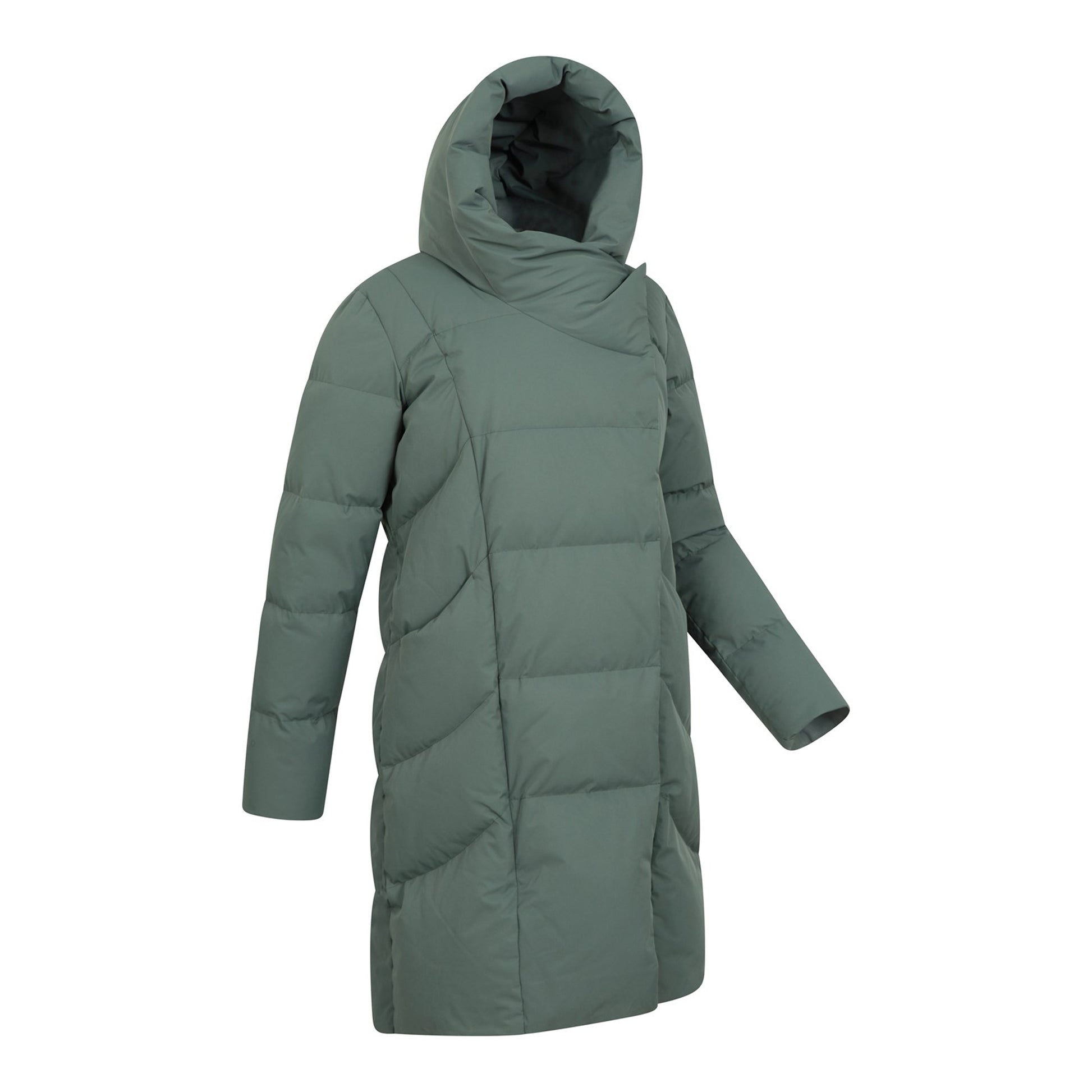 Burgundy - Pack Shot - Mountain Warehouse Womens-Ladies Cosy Extreme II Wrap Down Jacket