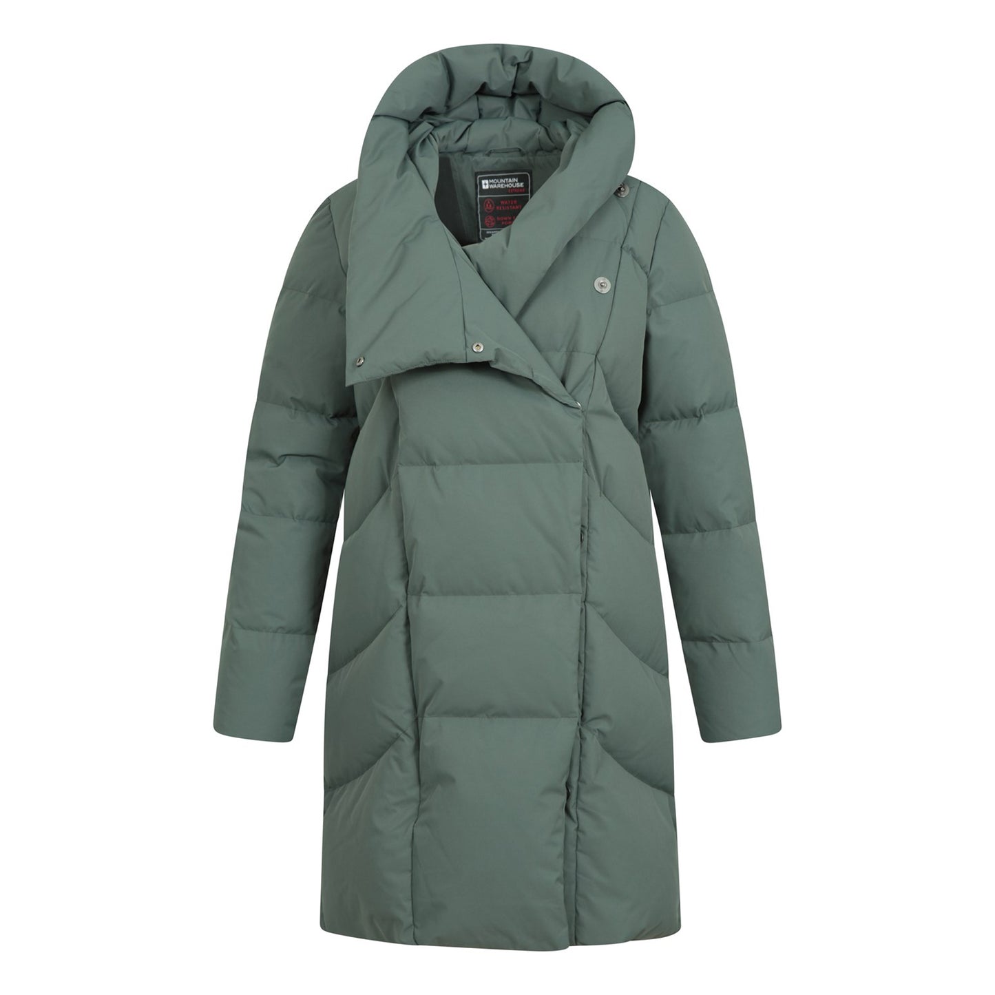 Dark Khaki - Pack Shot - Mountain Warehouse Womens-Ladies Cosy Extreme II Wrap Down Jacket