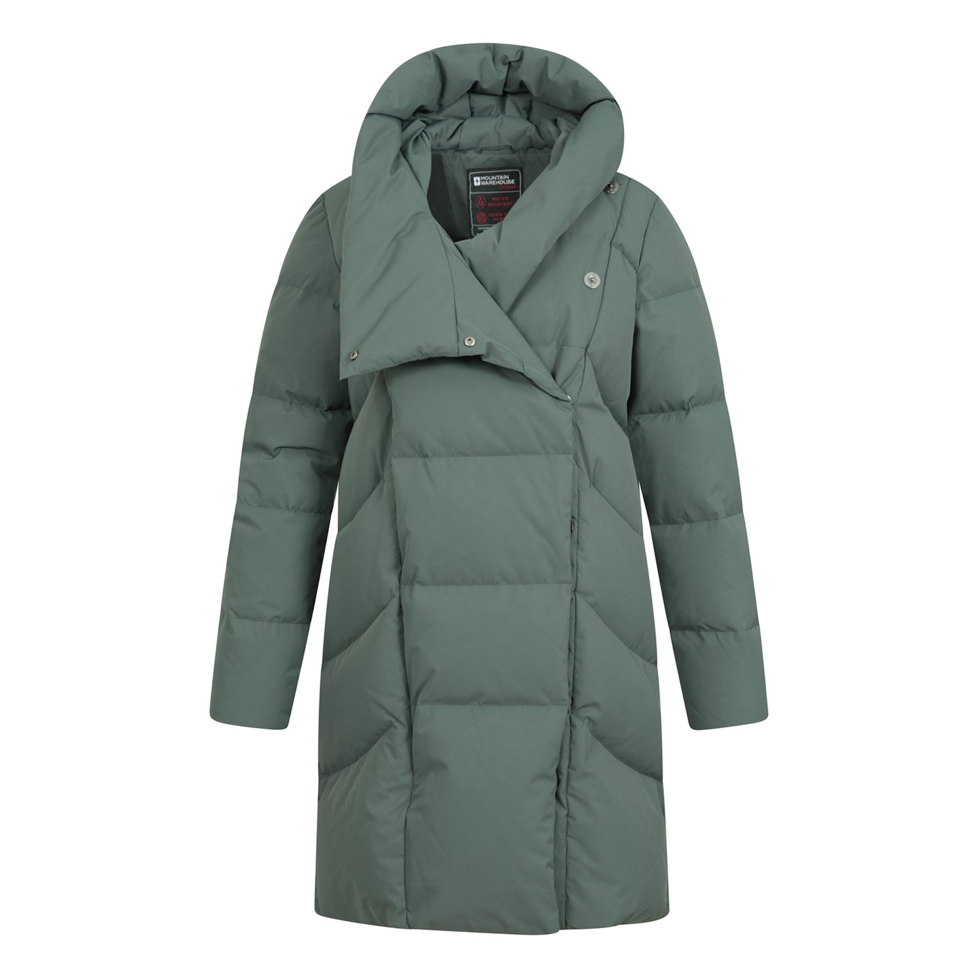 Dark Khaki - Pack Shot - Mountain Warehouse Womens-Ladies Cosy Extreme II Wrap Down Jacket