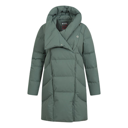 Dark Khaki - Pack Shot - Mountain Warehouse Womens-Ladies Cosy Extreme II Wrap Down Jacket