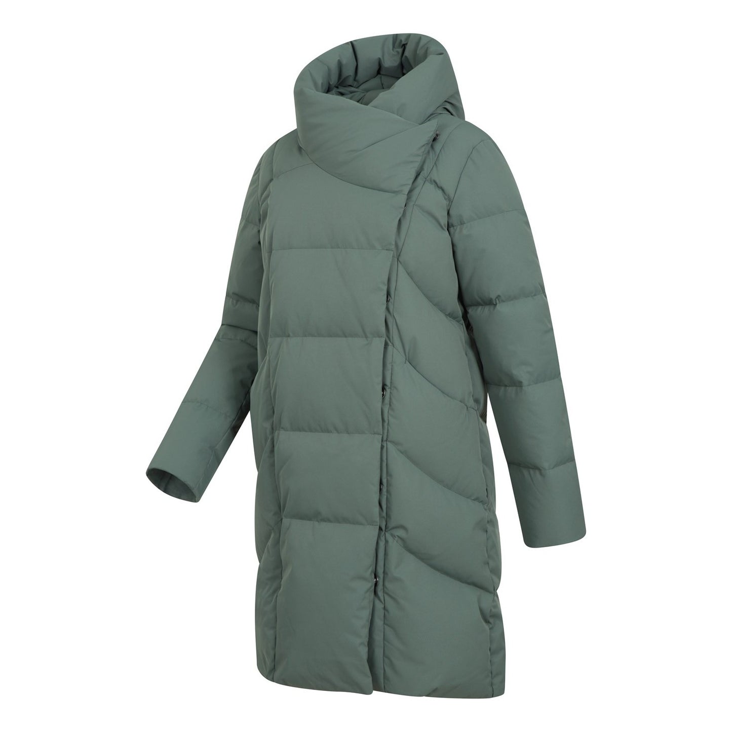 Khaki Green - Side - Mountain Warehouse Womens-Ladies Cosy Extreme II Wrap Down Jacket