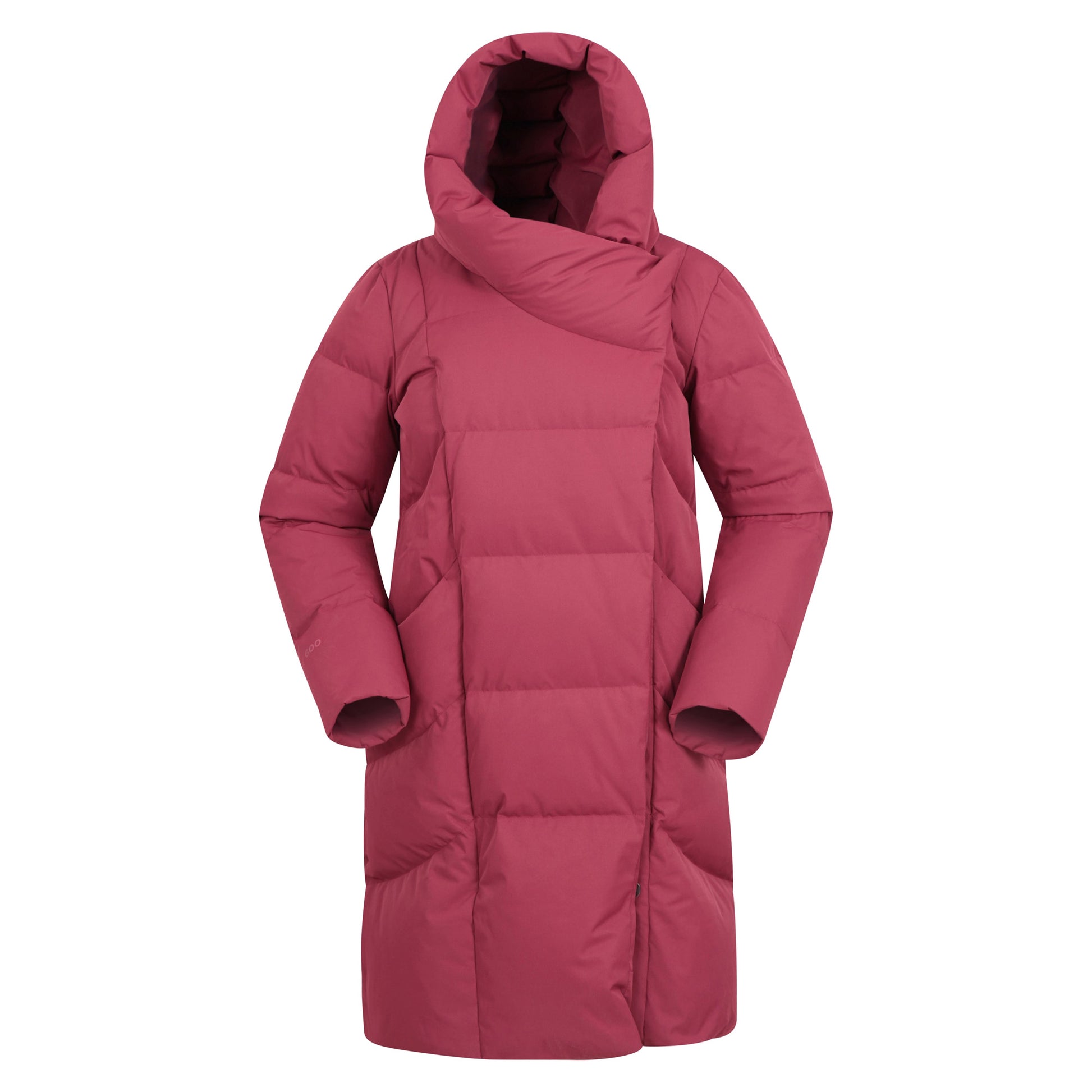 Burgundy - Front - Mountain Warehouse Womens-Ladies Cosy Extreme II Wrap Down Jacket