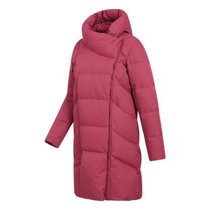 Burgundy - Side - Mountain Warehouse Womens-Ladies Cosy Extreme II Wrap Down Jacket