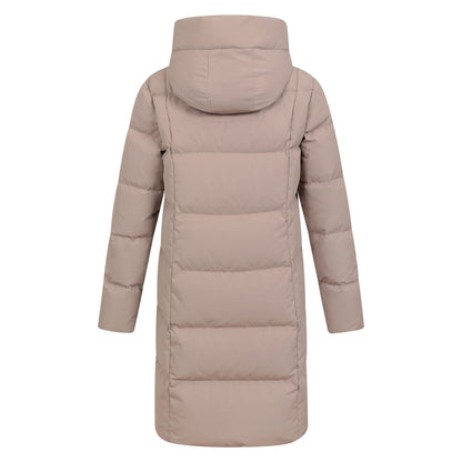Taupe - Back - Mountain Warehouse Womens-Ladies Cosy Extreme II Wrap Down Jacket