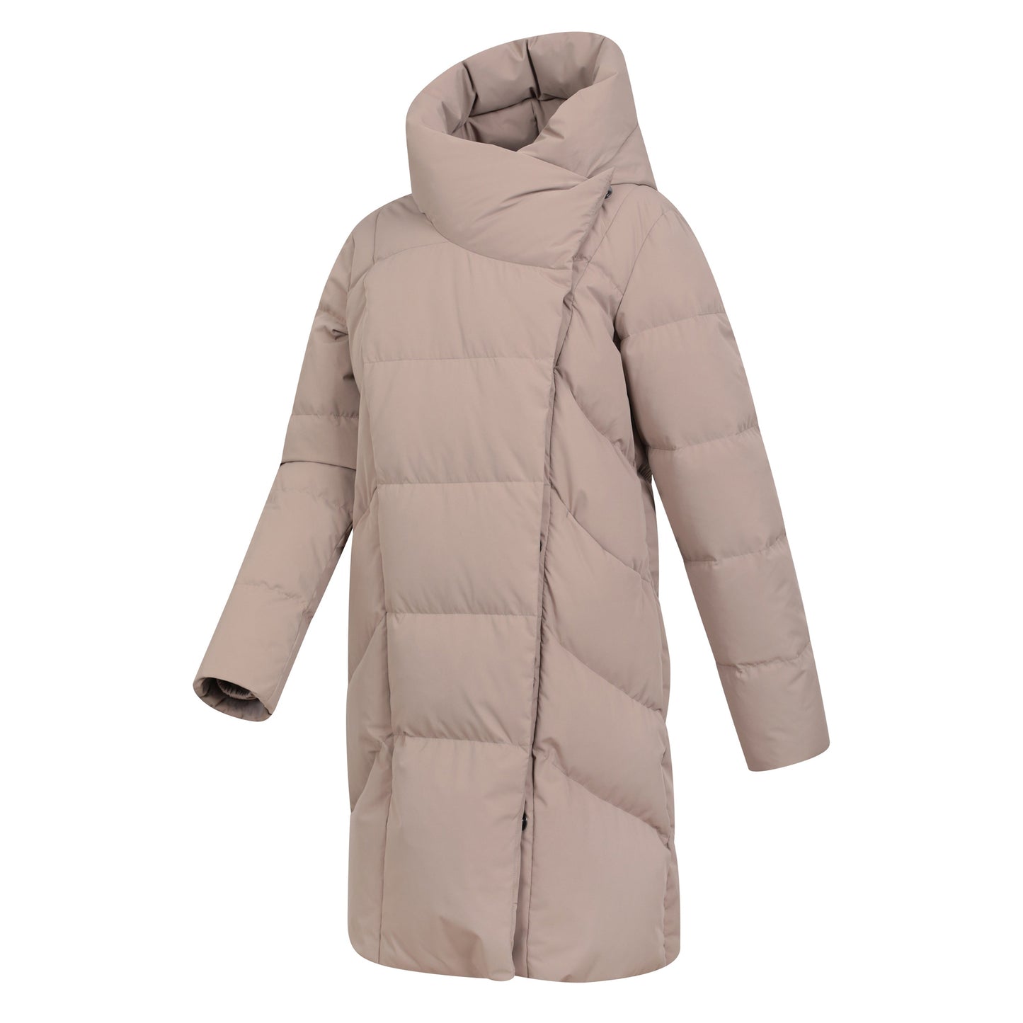 Taupe - Side - Mountain Warehouse Womens-Ladies Cosy Extreme II Wrap Down Jacket