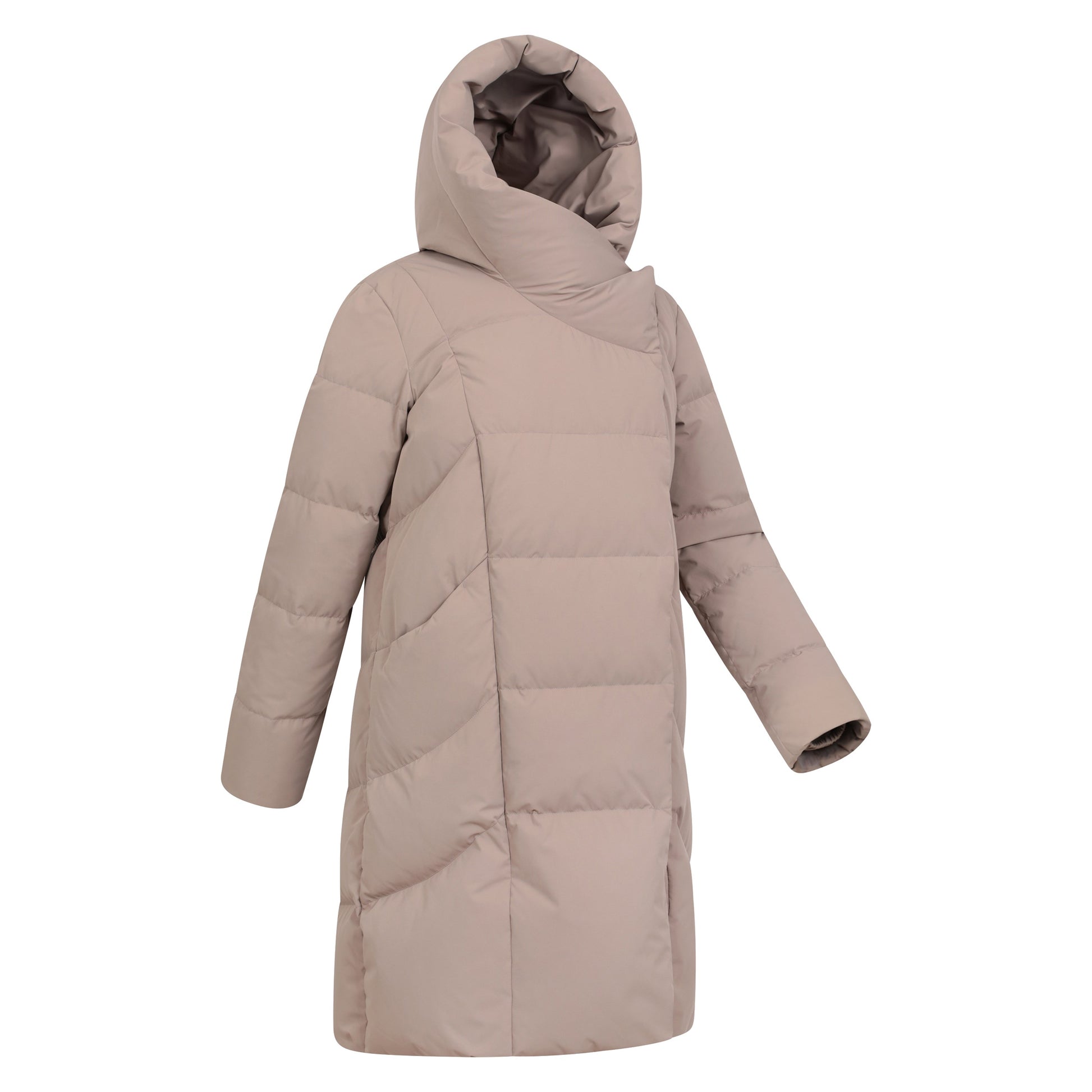 Taupe - Lifestyle - Mountain Warehouse Womens-Ladies Cosy Extreme II Wrap Down Jacket