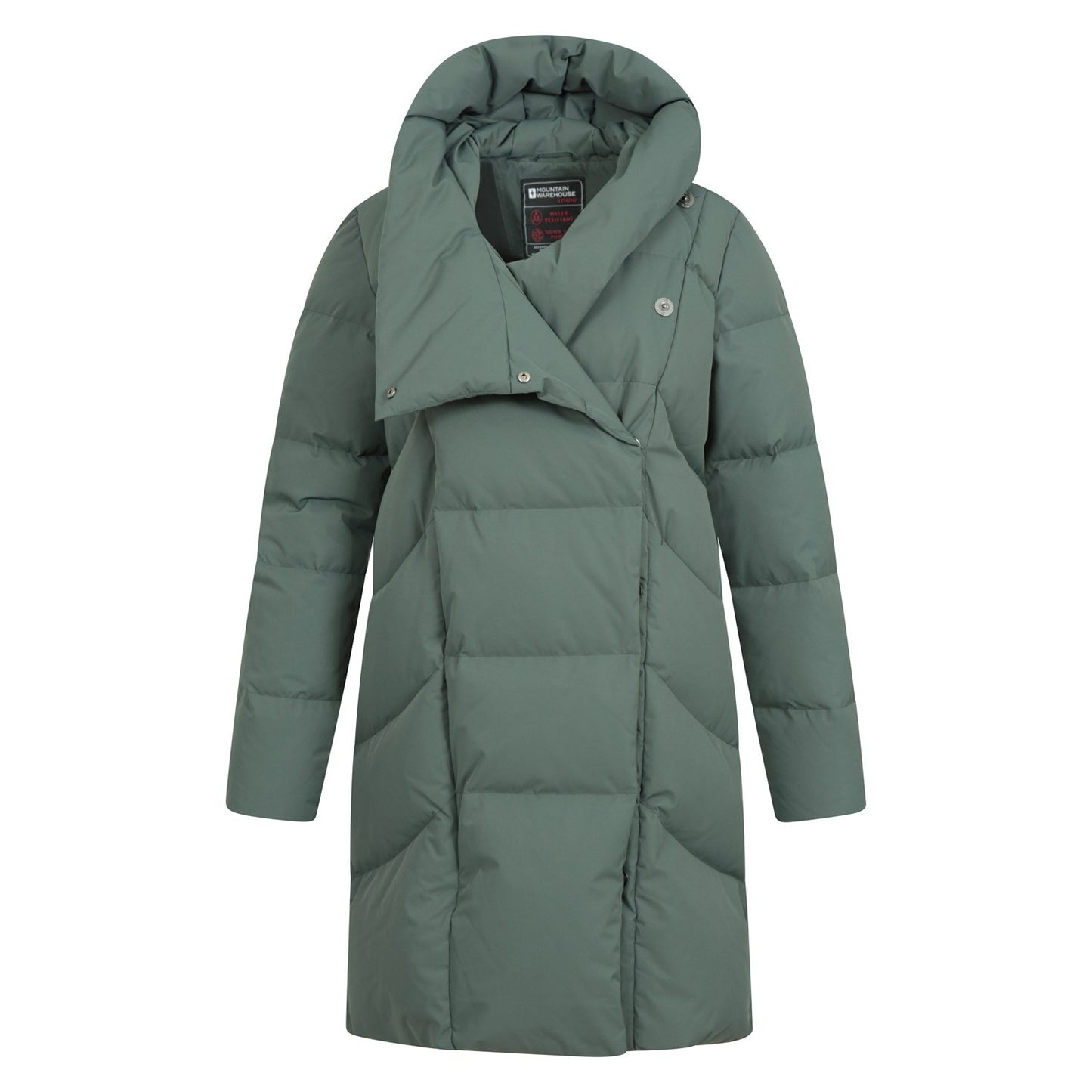 Khaki Green - Pack Shot - Mountain Warehouse Womens-Ladies Cosy Extreme II Wrap Down Jacket